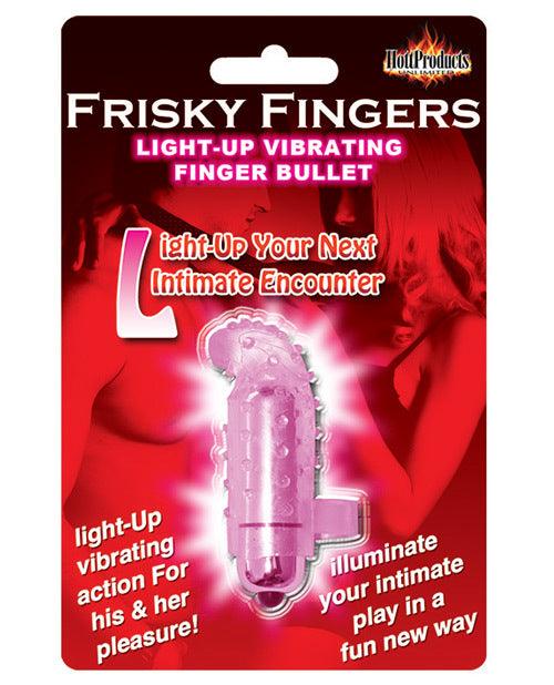 Frisky Finger Light Up Vibrating Finger Bullet - Clear -