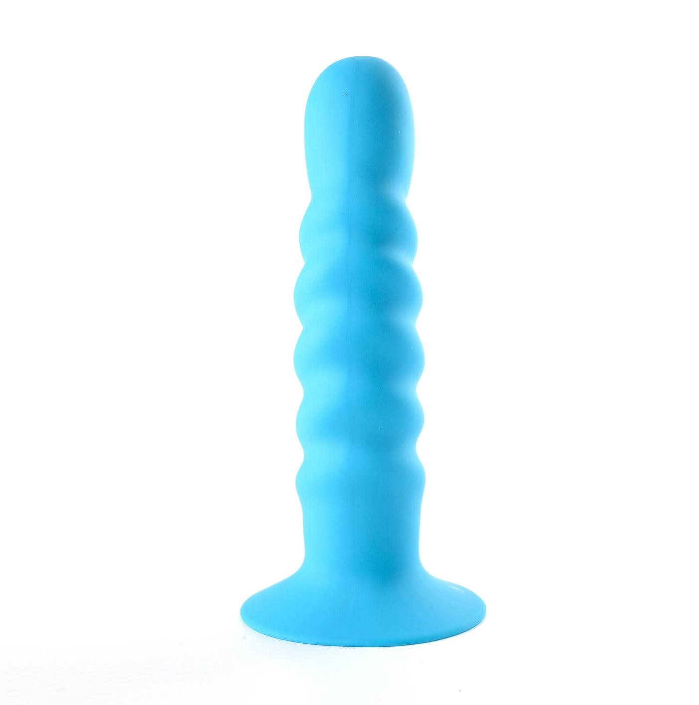 Kendall Silicone Dong Swirled Satin Finish - Neon Blue -
