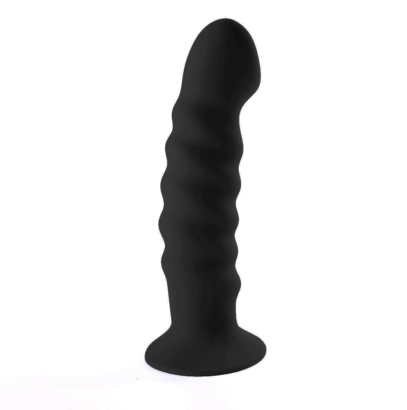 Kendall Silicone Dong Swirled Satin Finish - Black -