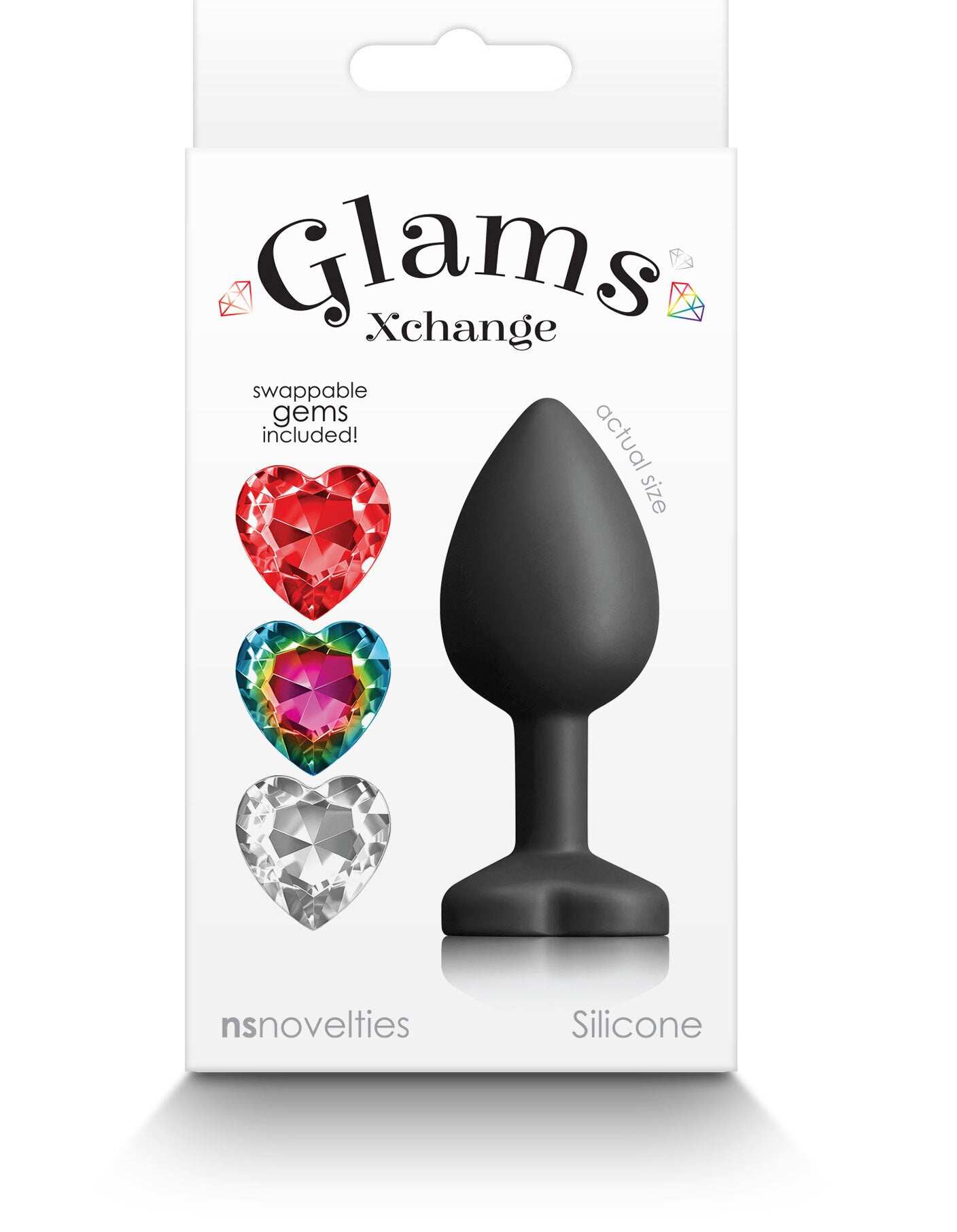 Glams Xchange Heart - Small - Black