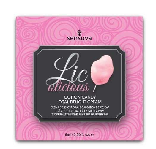 Lic o licious oral delight cream cotton candy 6ml packet