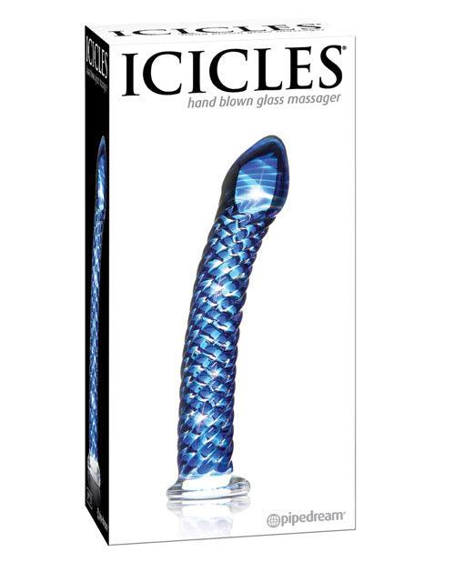 Icicles No. 29 Hand Blown Glass - Clear w/Ridges -