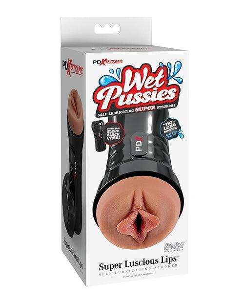 PDX Extreme Wet Pussies Super Luscious Lips Stroker - Brown -