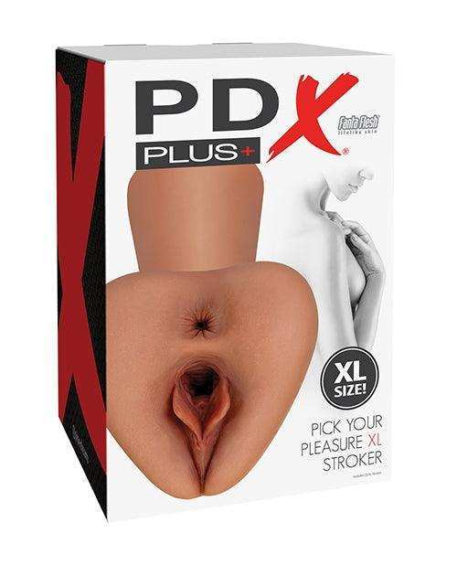 PDX Plus Pick Your Pleasure Pussy Stroker - XL Brown -