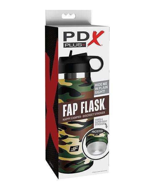 PDX Plus Fap Flask Happy Camper Stroker - Frosted/Camo -