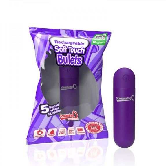 Screaming o soft touch rechargeable bullets - purple