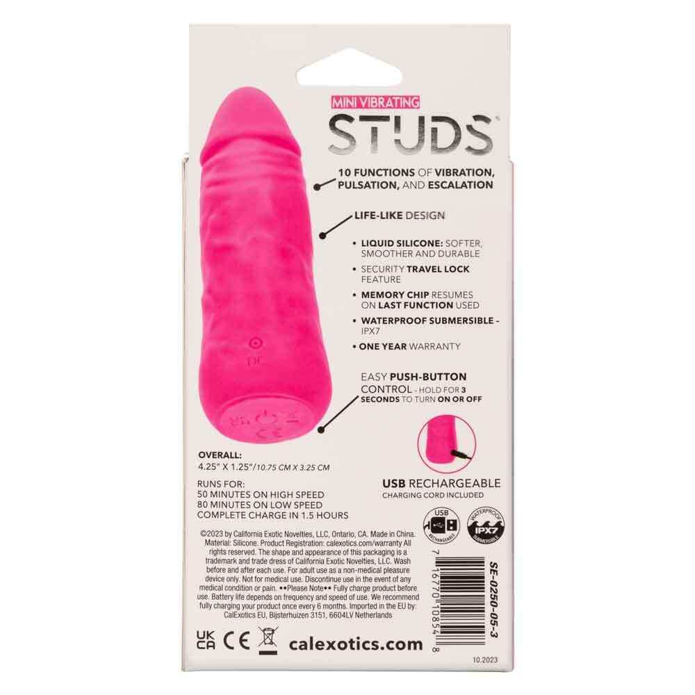 Mini Vibrating Studs - Pink -