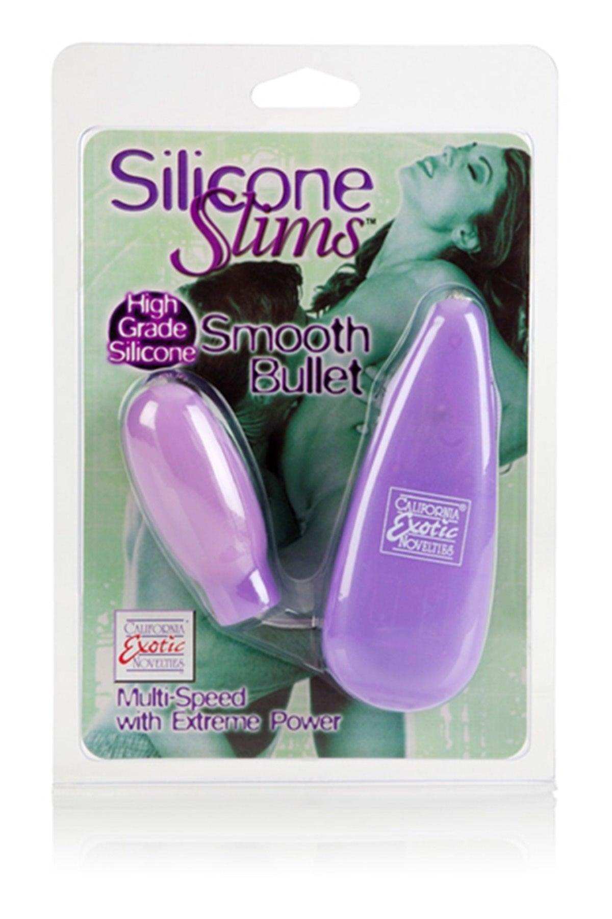 Silicone Slims Vibrating Smooth Bullet - Purple -