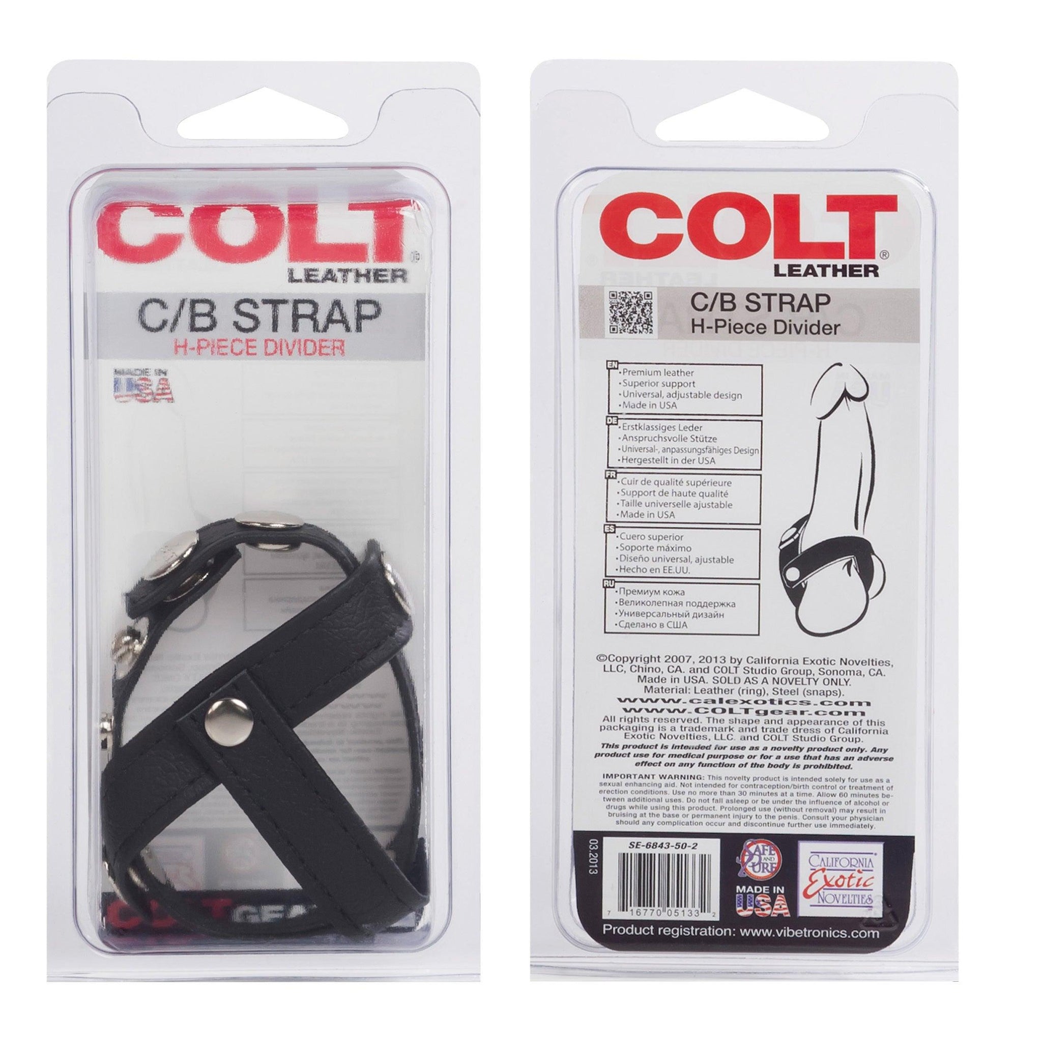 Colt Leather C/b Strap H-Piece Divider -