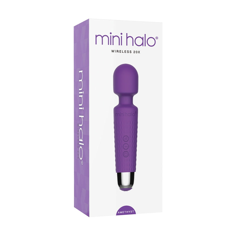 Mini halo amethyst wand rechargeable