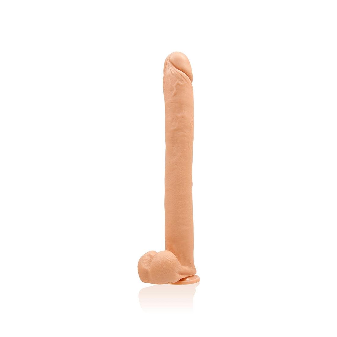 16 Inch Exxxtreme Dong W/suction - Flesh -