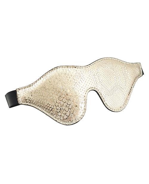 Spartacus Blindfold w/Leather - White Snakeskin Micro Fiber -