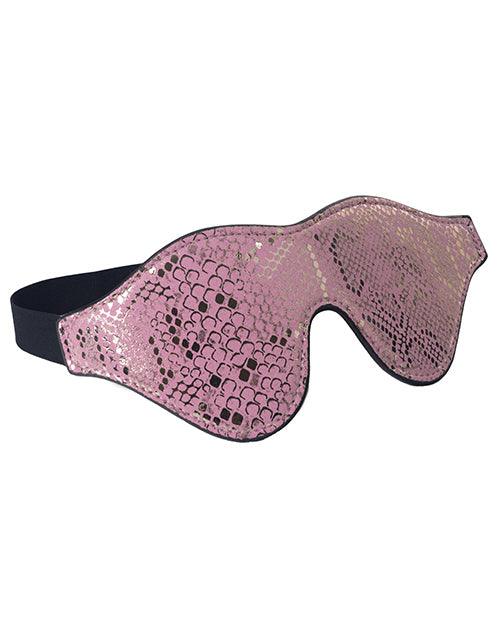Spartacus Blindfold w/Leather - Pink Snakeskin Micro Fiber -