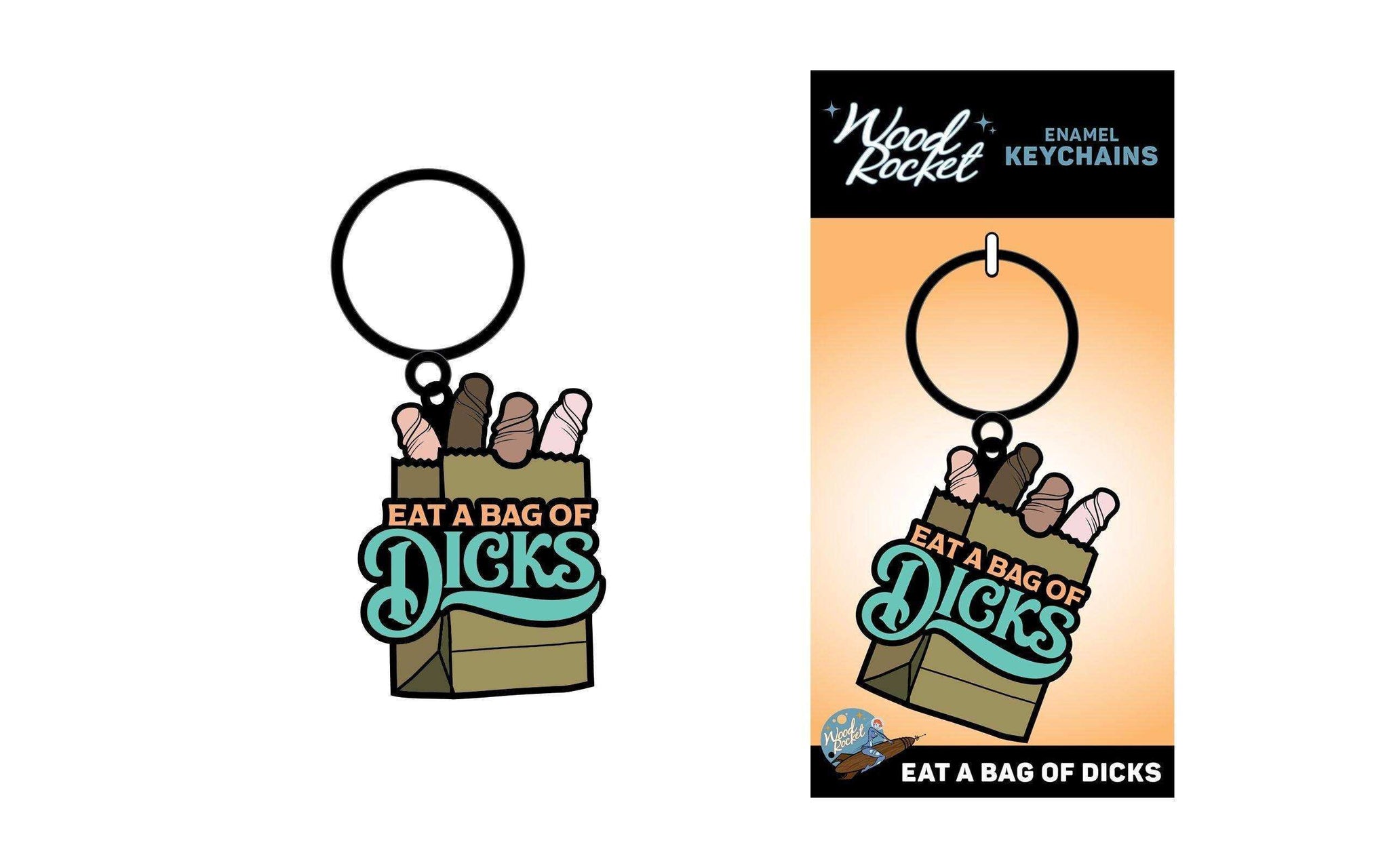 Eat a bag of dicks keychain (net) -