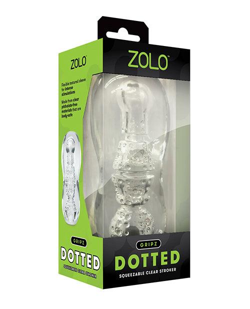 ZOLO Gripz Dotted Stroker - Clear -